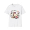 Floral Chicken Graphic T-Shirt, Cute Farm Animal Tee, Gift for Animal Lovers,