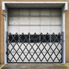 Single Folding Security Gate, 48" H X 71" W Folding Door Gate, Steel Accordion Security Gate, Flexible Expanding Security Gate, 360° Rolling Barricade