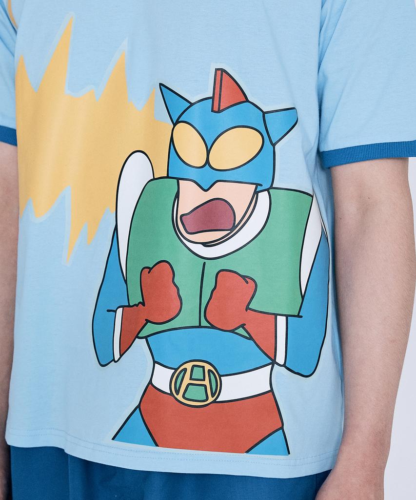 Daenkkomma Crayon Shin-Chan Action Mask Short Sleeve Glow-In-The-Dark T-Shirt