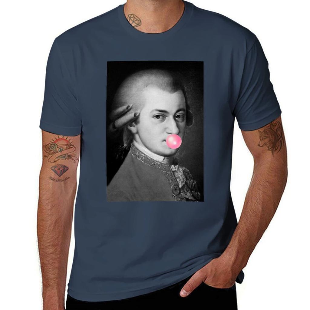Wolfgang Amadeus Mozart T-shirt Unisex T-shirt Cotone 100% Unisex T-shirt Cotone Pesante Unisex T-shirt CotoneT-shirt