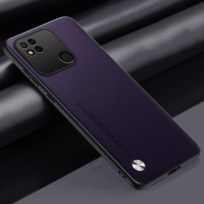 Luxury PU Leather Case For Xiaomi Redmi 10A 10C Back Cover Matte Silicone Shockproof Full Protection Phone Case For Redmi 9C NFC