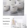 Zhihuiju Minimalist Large Round Resin Plant Pot for Indoor & Outdoor Use