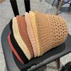 New Foldable Hollow Out Sun Visor UV Protection Women Straw Hats Bucket Hats Beach Cap Sun Hat