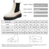 Modische Damen Chelsea Boots Echtes Leder 2025 Herbst Winter Trend Dicksohlige Damen Stiefeletten All-Match Kurze Stiefel Damen