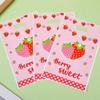 50Pcs Red Pink Strawberry Goody Candy Treat Gifts Bags Summer Berry Theme Kid Birthday Party Favor Supplies Decorations