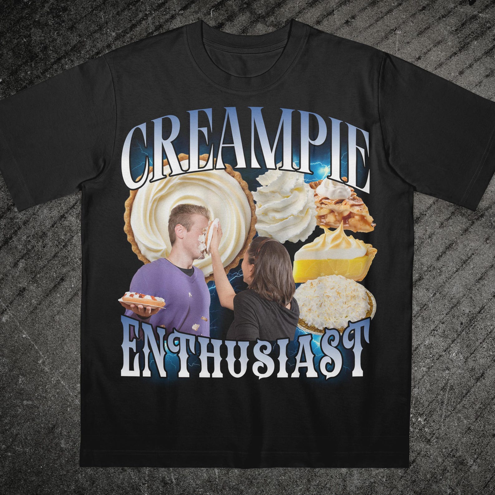 Funny Cream Pie Enthusiast T-Shirt, Gen Z Dank Memes, 90s Vintage Bootleg 4XL