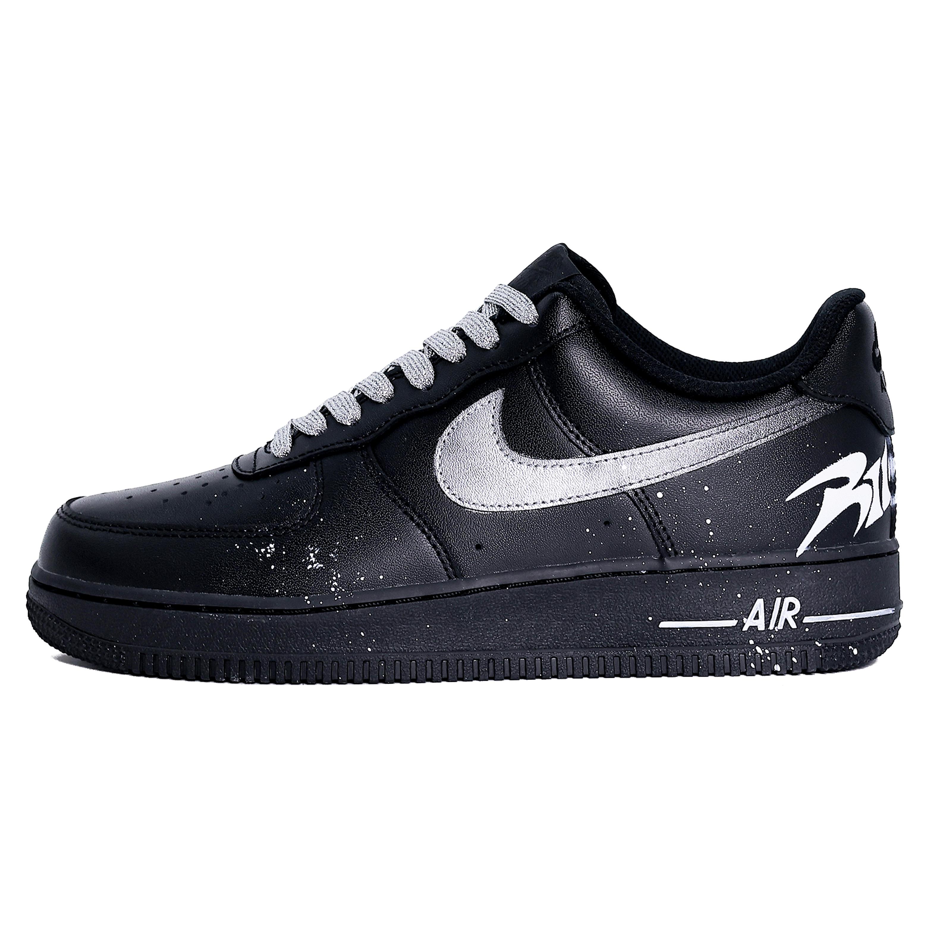 

Nike Air Force 1 Abrasion Resistant Low top Skateboard Shoes Unisex Silver Black CW2288-001(Team631-) 44.5
