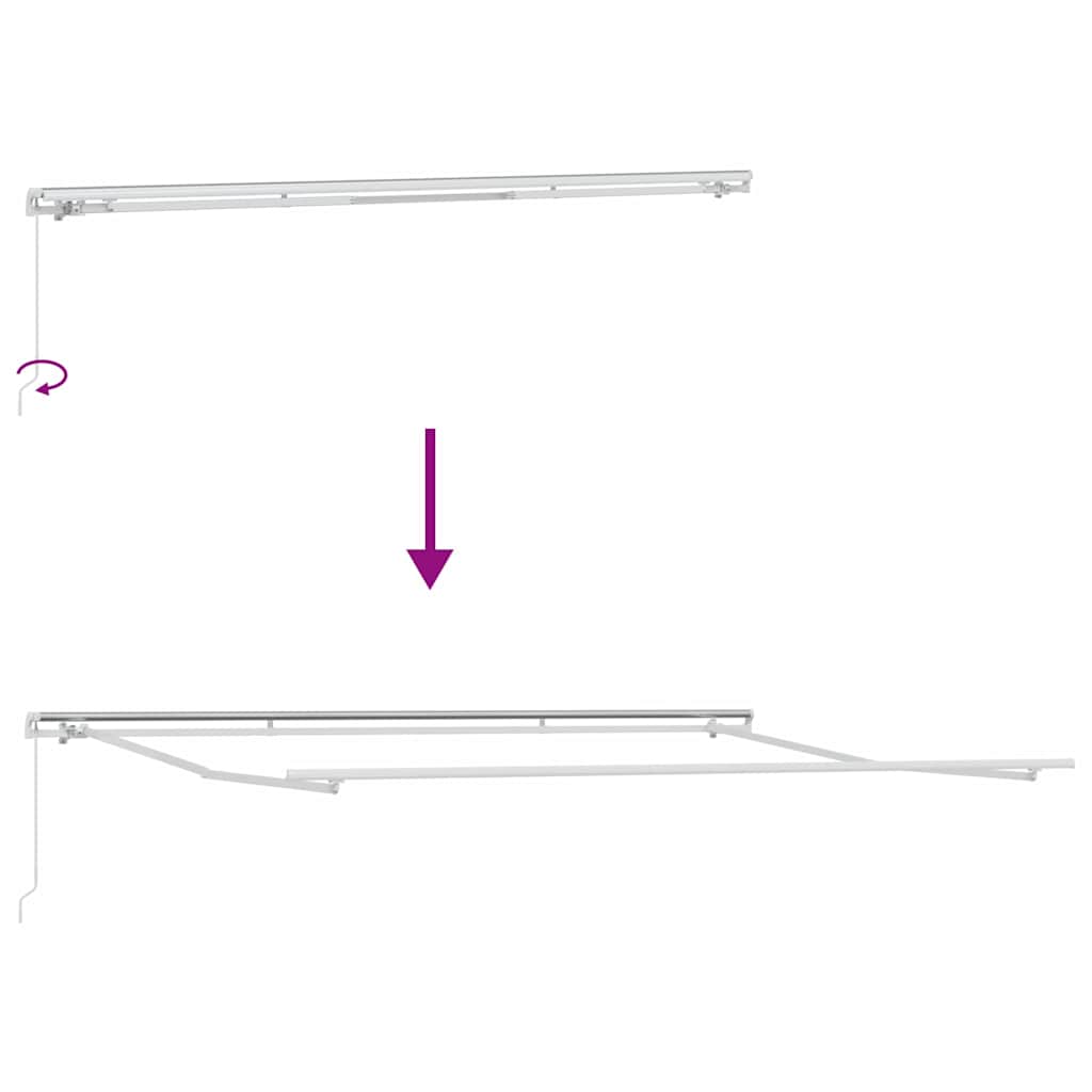 Retractable Awning Cream 400 x 200 cm Fabric