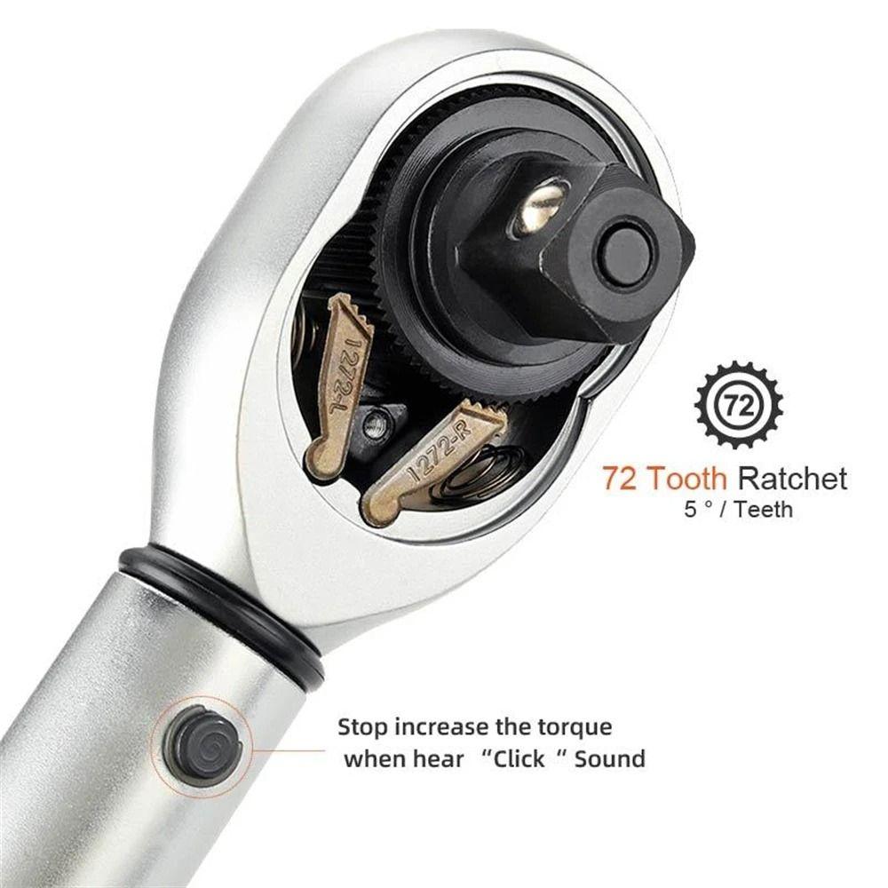 3/8 Inch Bicycle Automotive Tool 10-60N.m Ratchet Socket Spanner Universal Torque Wrench  Hand Tool