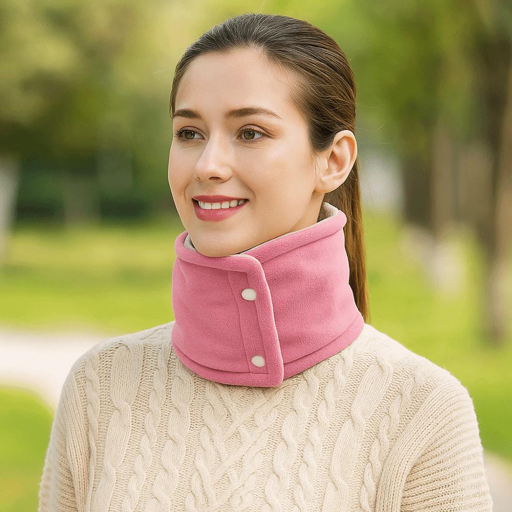 Polar Fleece Fleece Muffler Double-sided Warm Neck Warmer Fashion Winter Knitted Scarf  cycling