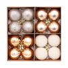 16-Pack Christmas Ball Ornament Set with Gift Box, Electroplated Painted Hanging Tree Decorations