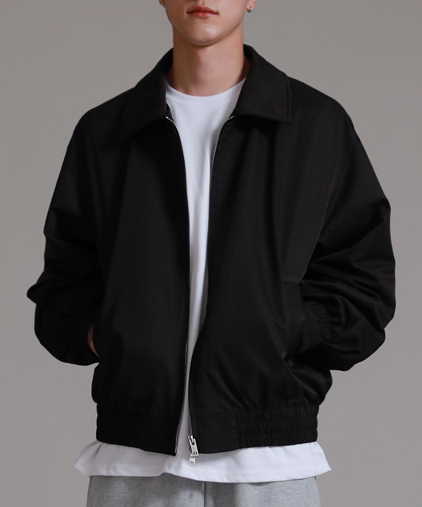 Like The Most Minimal Oversized Standard Collar Blouson Jacket_Black