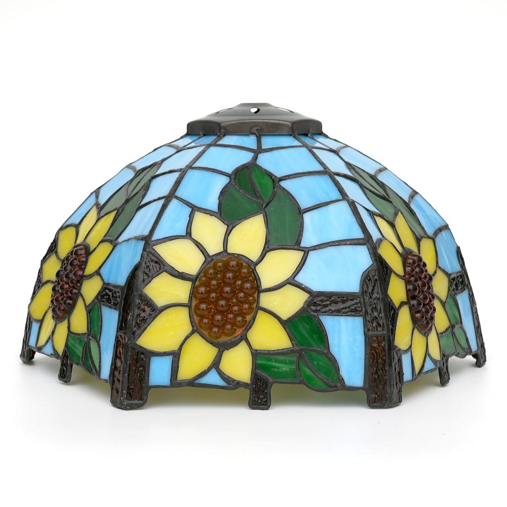 Scandinavian lampshade Stained glass cherry blossoms style Replacement 12" 30CM Handmade retro lampshade Easy replacement