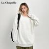 La Chapelle American Style Unlined Drop Shoulder Round Neck Sweatshirt