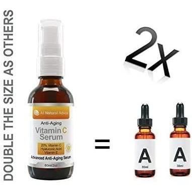 20% Sérum De Vitamine C – Deux Fois La Taille Bouteille 60ml FABRIQUÉ AU CANADA 20 % Vitamine C + Acide Hyaluronique + Vitamine E-an