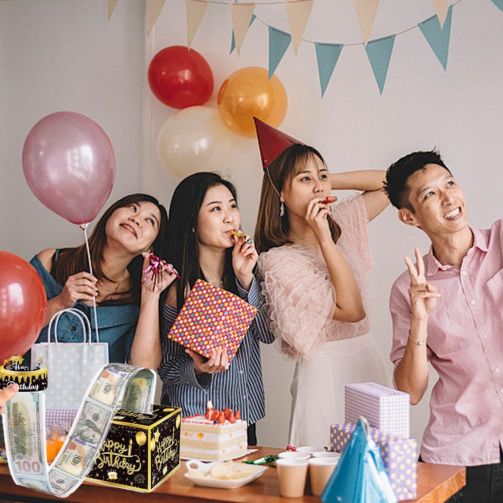 Birthday Money Box for Cash Gift Surprise Money Gift Boxes for Kids Adults with Pull Out Happy Birthday Day Card Birthday Gifts