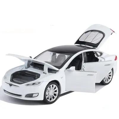 1:32 Model S Model 3 X Alloy Car Model Simulation Diecast Metal Toy Car Vehicles Model Collection Sound Light Childrens Gift
