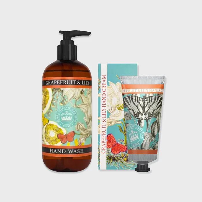 Q Garden Hand Wash + Hand Cream Set (Grapefruit & Lily)