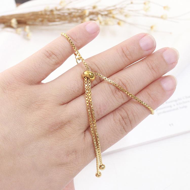 New Custom Personalized Dried Flower Lucky Four Leaf Clover Fashion Stainless Steel Bangles Women Resin Charms Jewelry Bracelet