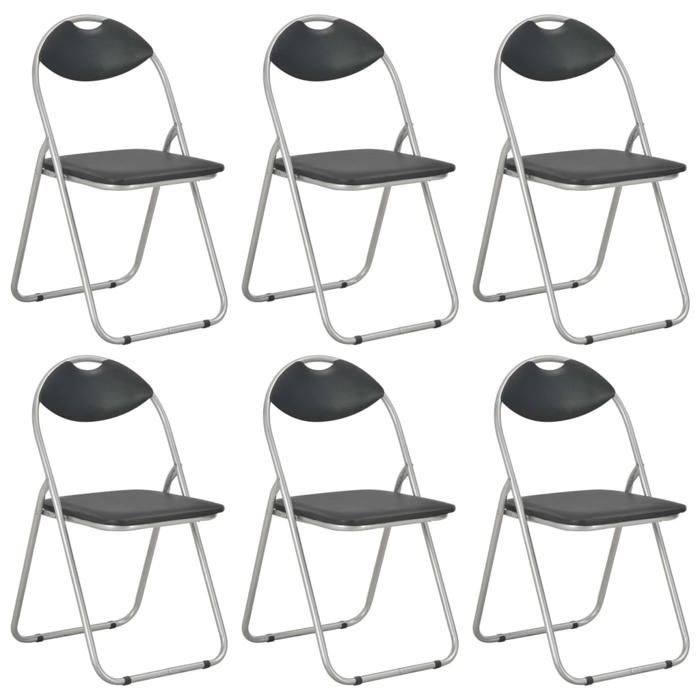 VidaXL 6x Chaises Pliantes de Salle à Manger Chaises à Dîner Chaises de Cuisine Chaises de Repas Chaises de Salon Maison 278594