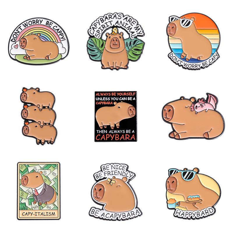 Animal Versatile Capybara Pins Set Perfect For Collectors Looking For Unique Pieces Decorative