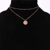 Double-Layer Three-Layer Chain Stacked Wearing Round Brand Hip-Hop Glossy Stainless Steel Necklace Multi-Layer Necklace