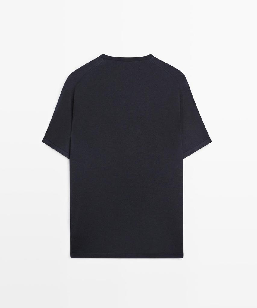 Masimodutti Wool Blend Short Sleeve T-Shirt