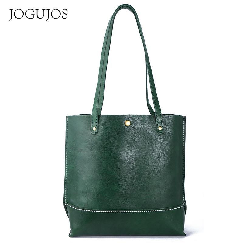 

JOGUJOS кожаная сумка через плечо большой вместимости универсальная сумка-тоут женская многофункциональная ретро женская сумка-ручная кладь