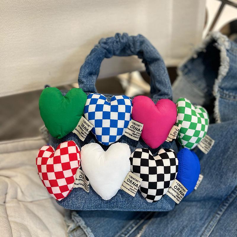 Супер милая мультяшная Лолита Мини Сумка с животными женская сумка через плечо мятая джинсовая манжета кавайная кукла