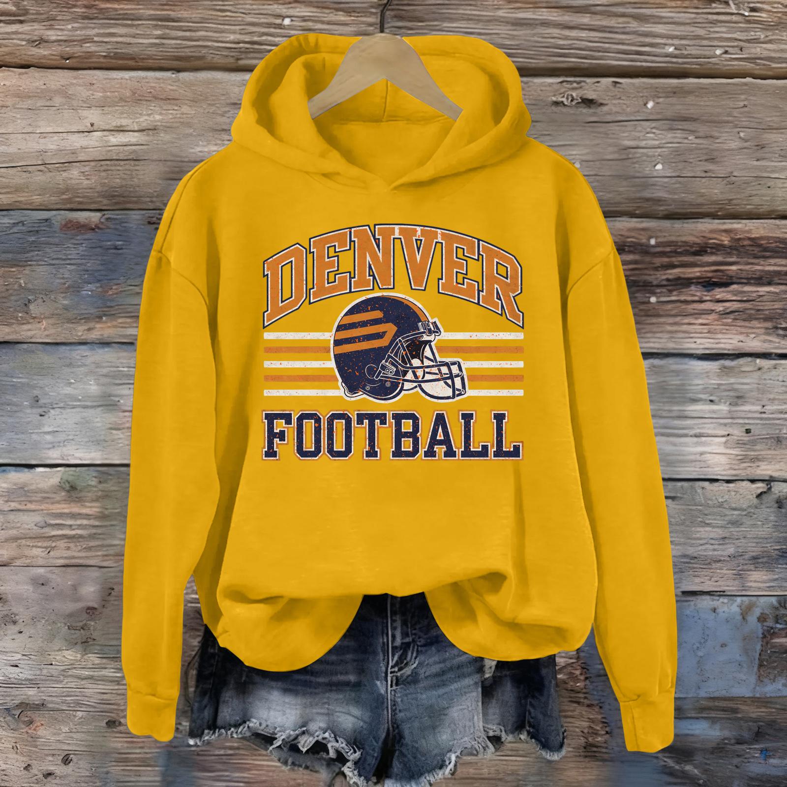 Women s Printed Casual Long Sleeve Hooded Sweatshirt Top XL жёлтый 1890₽