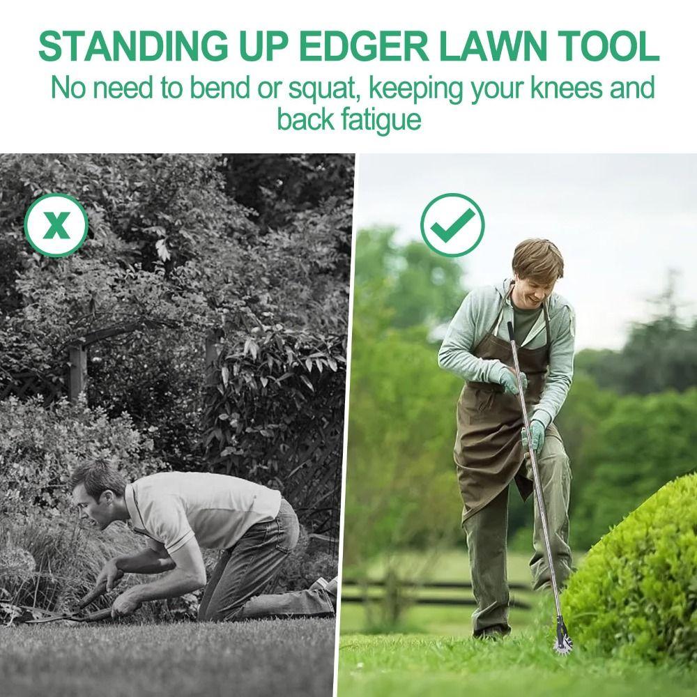 Fast Garden Edging Tool Stainless Steel Lawn Edger Manual Lawn Trimmer  Flower Bed Maintenance
