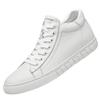 Flat Baseplate Shoes Men's High-top First-layer Cowhide Velvet Warm Little White Shoes Trendy Casual Shoes Trendy Men's Shoes