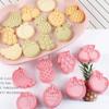 8Pcs Fruit Cookie Embosser Mold 3D Frosting Fondant Plastic Cookie Press Mold