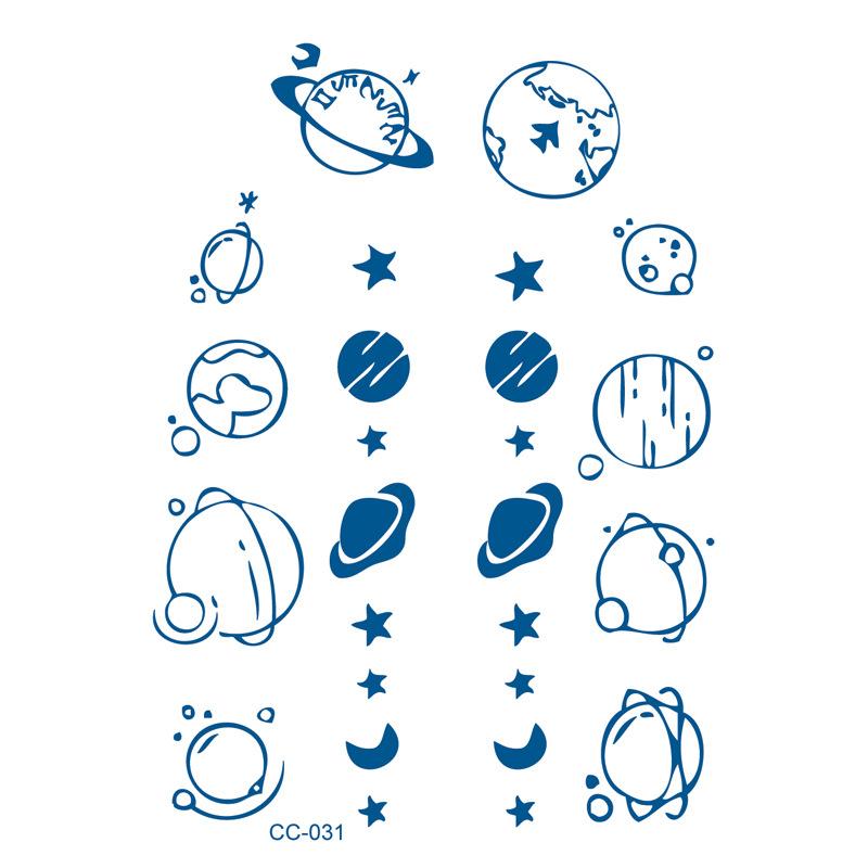 Herbal plant finger cochlear small picture juice tattoo stickers last 15 days ins wind semi-permanent