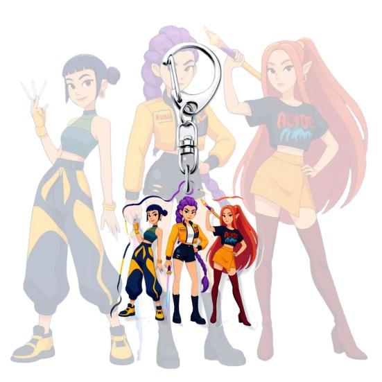 Witch Hunters Keychain Rich Character Modeling Lightweight Portable Key Chain Vibrant Color