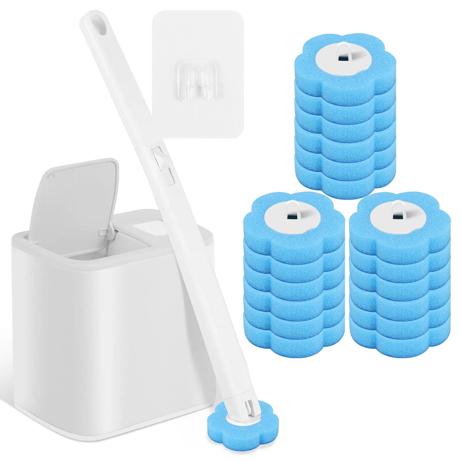 

Toilet Brush with Disposable Replacement Head Kits Upgrade Long Handle Bathroom Cleaning Brush for Home Wc Accessories