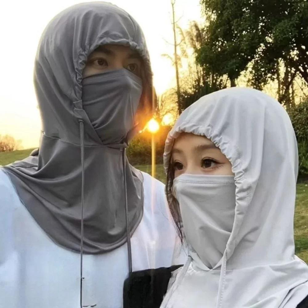 Balaclava Men Women Face Mask Sun/UV Protection Breathable Long Neck Covers for Cycling Motorcycle Fishing Hooded Sun Hat Mask