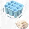Homemade Home 9 Cavity Ice Cream Mold Food Grade Silicone Popsicles Molds With Wooden Sticks Ice Pop Molds Maker Summer