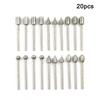 Glass Burr Drill Bits Metal Ceramics 20pcs Rotary tools Grinding Diamond