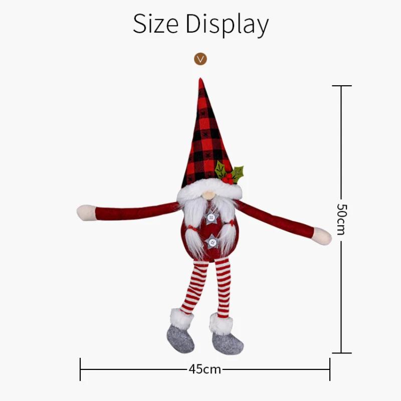 Weihnachten Weihnachtsmann Cartoon Puppe Vorhangschnalle Cartoon Puppe Kind Stofftier Plüschtier Kreative Dekoration Ornamente Kinder Weihnachtsgeschenk