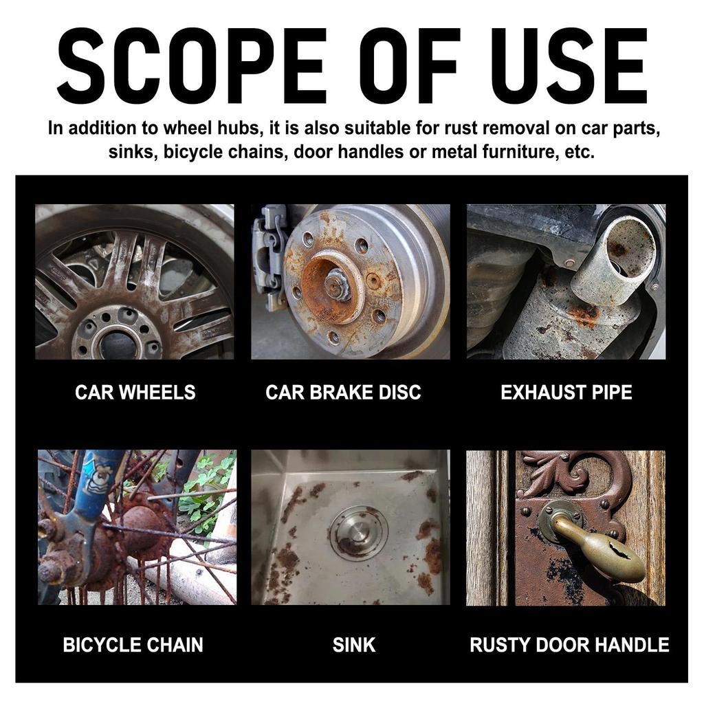 Homonth Multi-Purpose Rust Remover Spray Metal Surface Chrome Paint Car Maintenance Iron Powder Cleaning Super Rust Remover Car Inhibitor