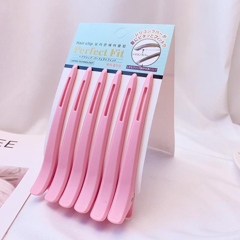 6Pcs Barbershop Accessories Long-Mouthed Duckbill Clip Hair Stylist For Hairdressing Barber Shop Styling Tool Care Beauty Health