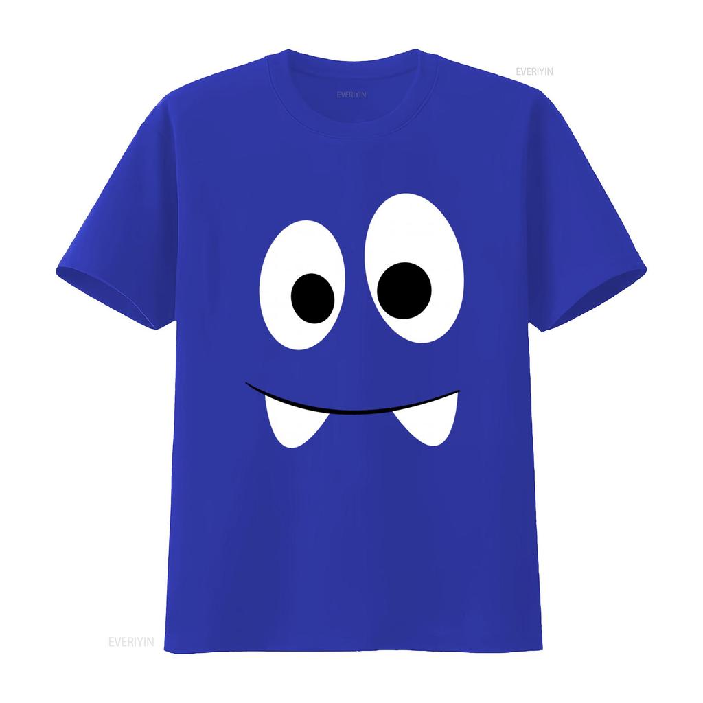 Schreckliches Monster Herren T Shirt Cool Cartoon Eyes Design for Men Vintage Washed Fashion Graphic Streetwear Stretched