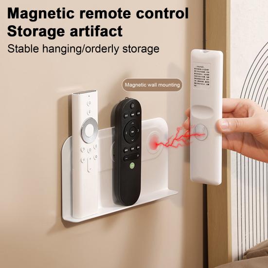 Remote Control Rack Sockets Routers Wall Mounted Organizer No Drilling Adhesive Installation Magnetic Remotes Holder