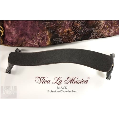 Viva La Musica Professional Viola Shoulder Rest, Natural Walnut Wood, Black Fittings