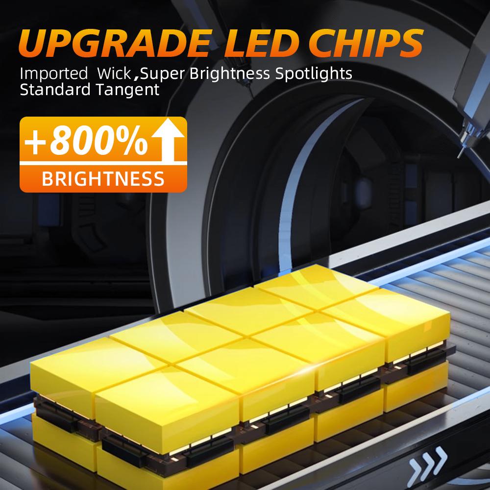 2PCS Upgrade LED Bulbs 30000LM Brightness Bulbs H4 High Low Beam 6500K Plug&Play H1 H7 Replacement Headlight Bulb 9005 9006 H1