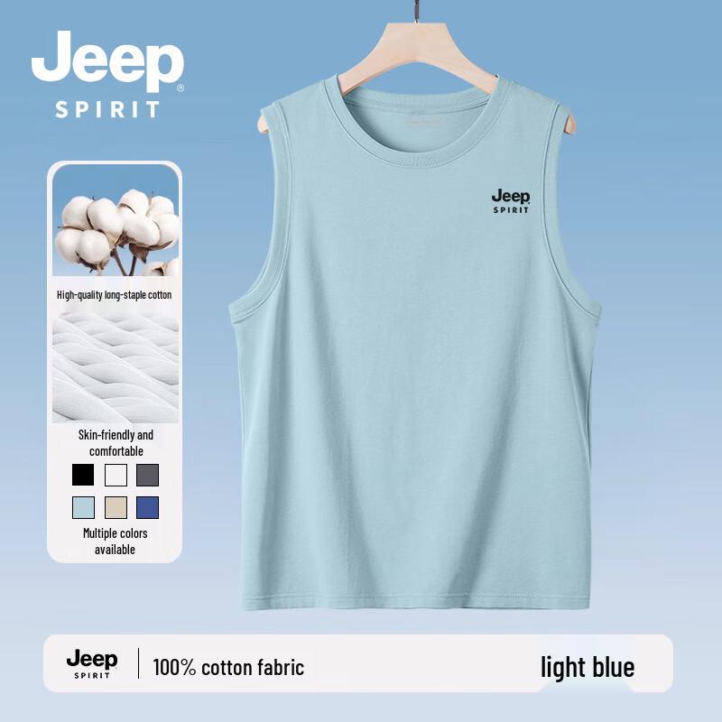Мужская дышащая хлопковая майка JEEP SPIRIT с круглым вырезом M