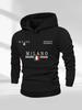 Italy MILANO Milan Multi-Position Flag Letter Hooded Sweater Men's Casual Shoulder Hoodie