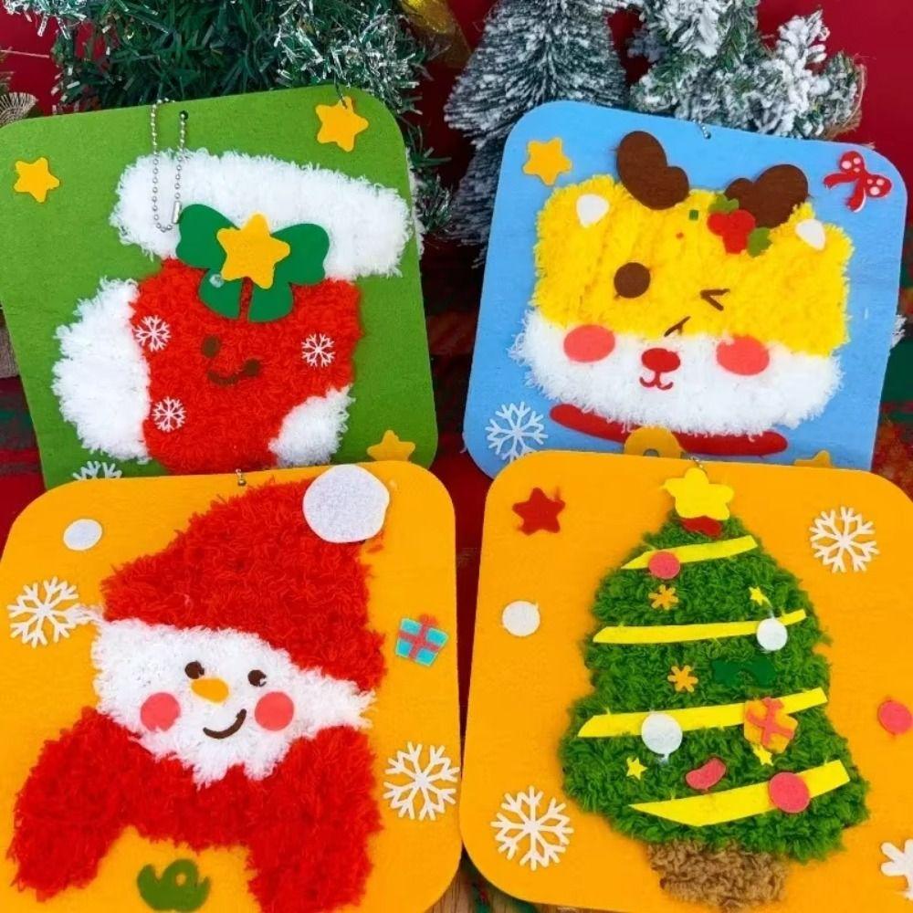 Non-Woven Fabric Christmas Sewing Kit Fun Threading Beginner Friendly Christmas Sewing Projects Handicrafts