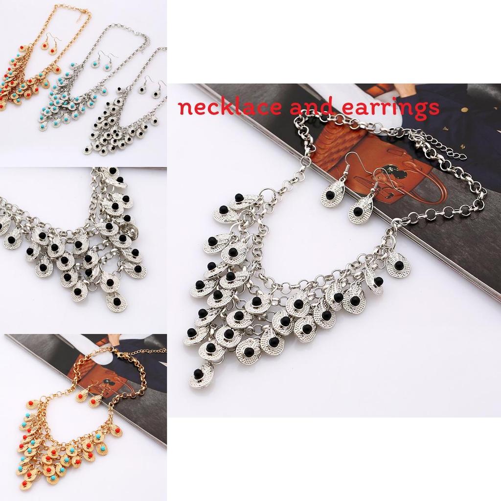 Ethnic Style Multi Layer Design Simulation Gemstone Decoration Women Necklace For Daily Use